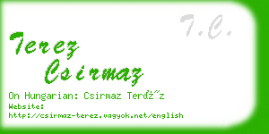 terez csirmaz business card